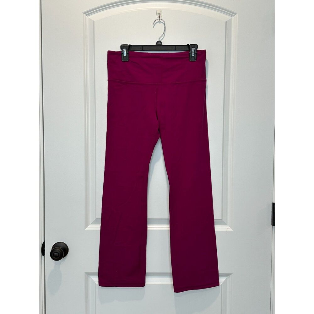 Athleta Elation Straight Leg Pants Raspberry Pink Size Large Petite